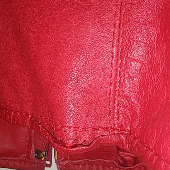 Red Tarazzia International Leather Jacket - Picture 8 of 8